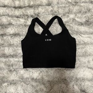 LSKD Women's Black Sports Bra